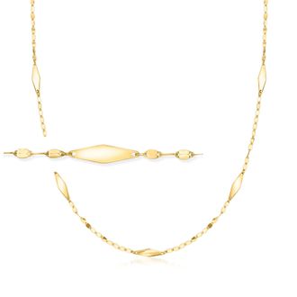 Canaria Canaria Italian 10kt Yellow Gold Kite Station Necklace