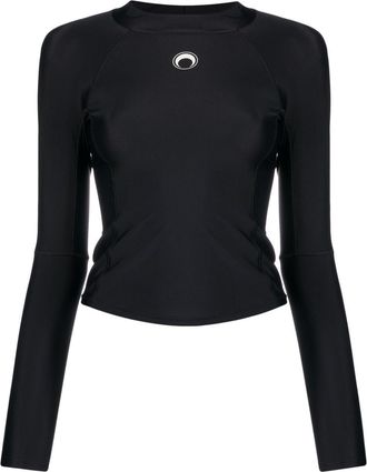 Marine Serre Second Skin Long Sleeve T-Shirt - Womens - Spandex/Elastane/Recycled Polyamide