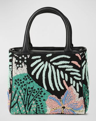 Rafé New York Tasha Small Floral Beaded Tote Bag