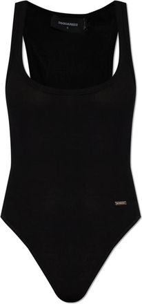 Dsquared2 Bodysuit met logodetail - Dames - Bodies - Zwart - M - Tops