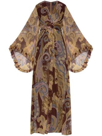 Etro paisley-print silk maxi dress - women - Silk - 42 - X0826