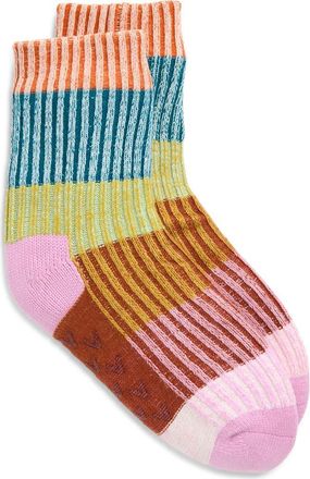 Verloop Mismatch House Crew Socks in Rust Lilac at Nordstrom, Size Small