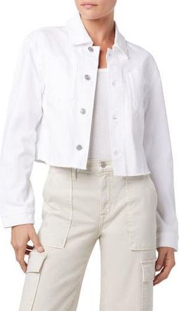 Hudson Crop Denim Trucker Jacket in White at Nordstrom Rack, Size X-Small