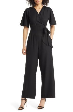 Kiyonna Charisma Crepe Jumpsuit in Black Noir at Nordstrom, Size X-Small