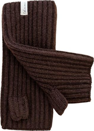 TBCo Cashmere & Merino Ribbed Wrist Warmers in Brown at Nordstrom