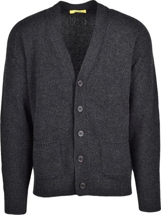 Drumohr Grey V-Neck Wool Cardigan