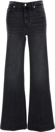 7 For All Mankind Wide Jeans - Dames - Loose Fit Jeans - Zwart - W24 - Denim - Jeans