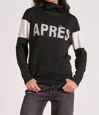 Elan Apres Turtleneck Sweater In Black