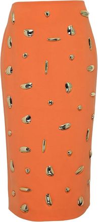 Alexis Metallic kokerrok - Oranje