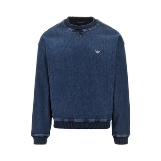 Emporio Armani Denim crewneck sweatshirt Man XL