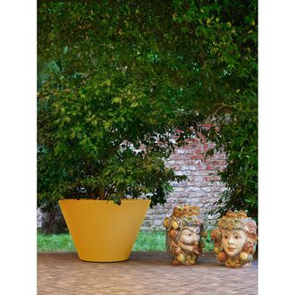 Slide X-Pot Fucsia dolce - ø 56 / 33 Vaso decorativo in polietilene originale Slide colorato giardino di design esterno interno bar ristorante hotel