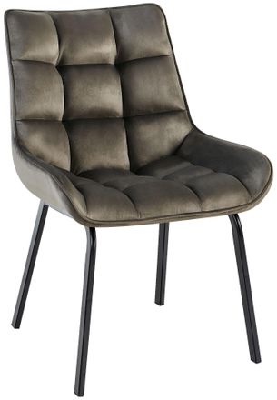 Clp Silla De Comedor Saranda Antracita Terciopelo