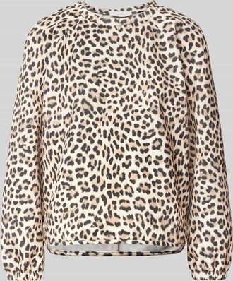 Rich & Royal Sweatshirt mit Ballon&auml;rmeln in Beige, Gr&ouml;&szlig;e S