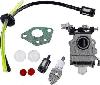 OEM Kit De Carburador Para Desbrozadora De 52 Cc, 49 Cc Y 43 Cc Con Junta, Manguera, Buj&iacute;a Y Filtro De Combustible (1 Juego) [br]