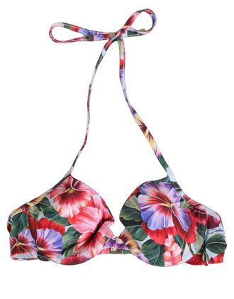 Dolce & Gabbana Floral Print Bikini Top - Multicolor
