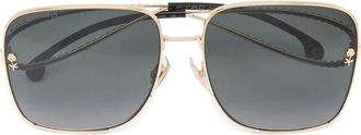 Etro Zonnebril met vierkant montuur - Goud