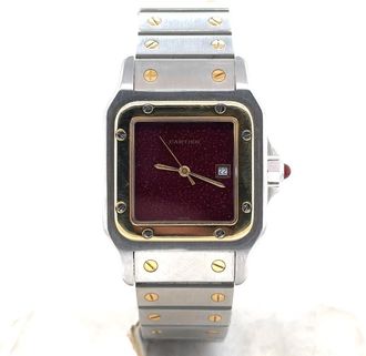 Cartier Pre-owned Cartier Santos Carree Automatic Red Dial Unisex Watch 2960