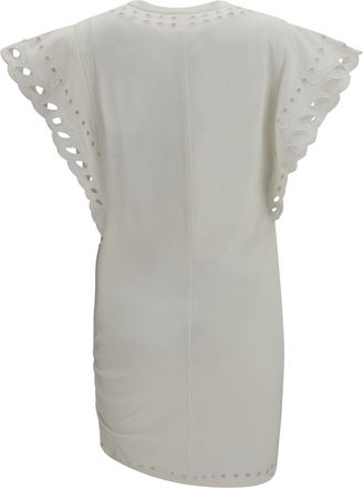 Isabel Marant Womens Orlane Cotton And Broderie Dress Ecru