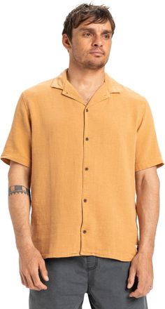 Quiksilver Funktionshemd QUIKSILVER Sunrise, Herren, Gr. S, US-Gr&ouml;ssen, bran, Obermaterial: 55% Walkfrottier, 45% Hanf;, Hemden Funktionshemd