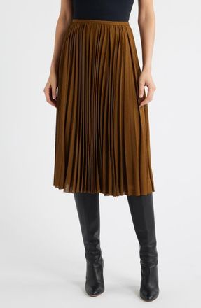 Proenza Schouler Eda Pleated Jersey Skirt in Tobacco at Nordstrom, Size 10