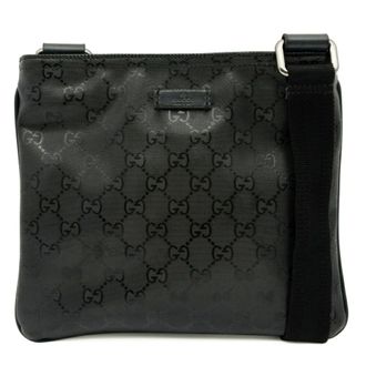 Gucci Black Pvc Coated Canvas Leather Shoulder Bag (Pre-Owned)