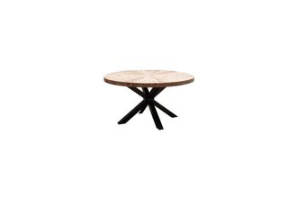 Chehoma Mesa de comedor de madera beige 8 plazas