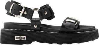 Cult Ziggy 4778 Sandal - Dames - Sandalen - Zwart - 37 EU - Wol - Schoenen