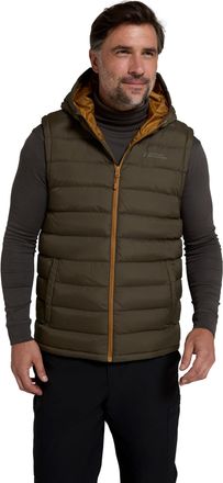 Mountain Warehouse Seasons Mens Hooded Padded Gilet - Water-resistant Isotherm Sleeveless Jacket with Side Pockets - Spring Summer, Camping, Outdoors, Travelling & Hikin