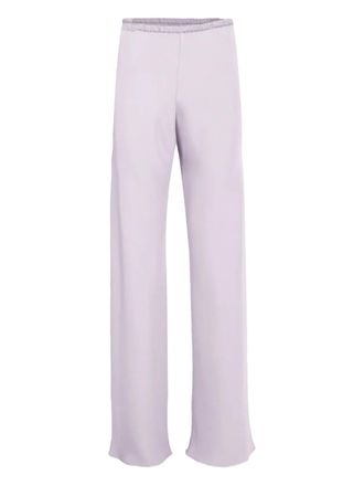 Peter Cohen bias wide-leg trousers - women - Silk - S - Purple