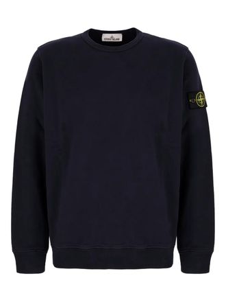 Stone Island Compass-patch cotton sweatshirt - men - Cotton - XXXL - Blue