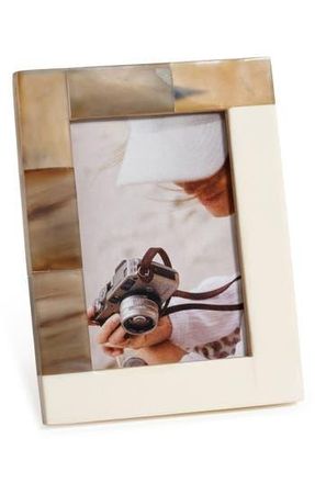 Zodax Dune African White Horn Photo Frame in Ivory/Beige at Nordstrom Rack