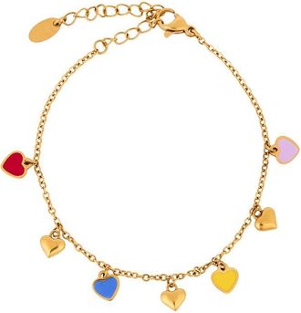 Saachi Saachi Heart Station Chain Bracelet