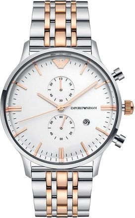 Emporio Armani Accessoires, Heren, Grijs, ONE Size, Ar 0399 Horloge