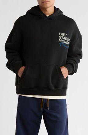 Diet Starts Monday DSMLA Graphic Hoodie in Vintage Black/blue at Nordstrom, Size Xx-Large