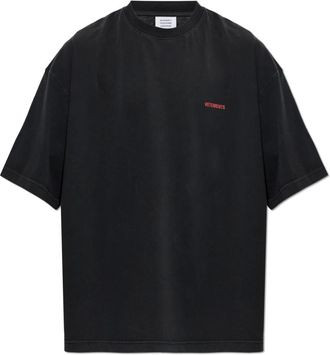 VETEMENTS Logo-print T-shirt - Heren - T-shirts - Zwart - M - Katoen - Tops