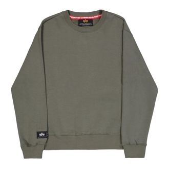 Alpha Industries Militaire Stijl Achterprint Sweater - Heren - Sweatshirts - Groen - L - Katoen - Hoodies & sweatvesten