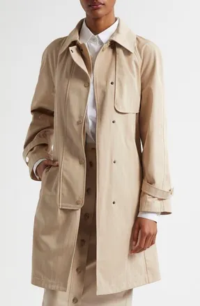 Emporio Armani Tech Trench Coat in Beige at Nordstrom, Size 44