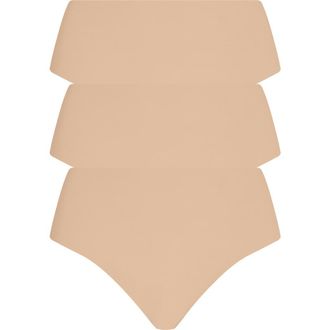 Commando Classic 3-Pack High Rise Thongs in Multi-Pack Tan at Nordstrom, Size X-Small