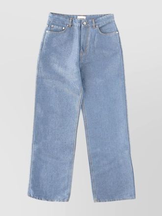 Ganni denim wide-leg trousers