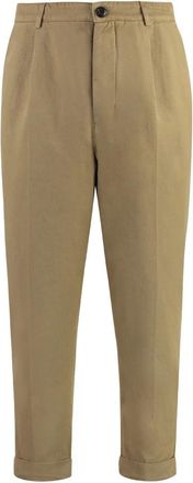 Dondup Stretch Katoenen Chino Broek - Heren - Chinos - Beige - W32 - Katoen - Broeken