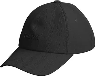 BOSS Zed Jersey Herringbone Adjustable Baseball Cap in Black at Nordstrom