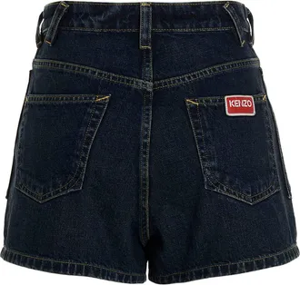 Kenzo Dark Wash Denim Denim Shorts - Indigo