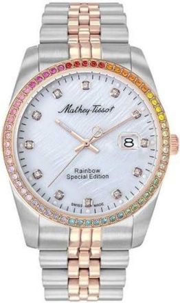 Mathey-Tissot Womens Rainbow White Dial Watch