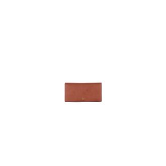 Ralph Lauren Accessoires, Dames, Bruin, ONE Size, Leer, Slim Wallet