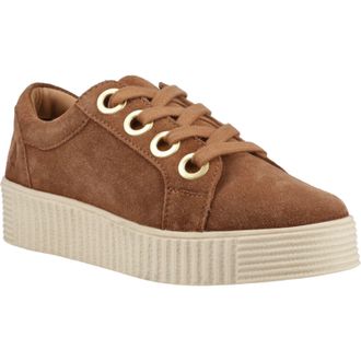 Hush Puppies Tamsin Suede WoMens Tan Trainers - Size UK 6