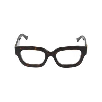 Gucci Oversized Square Optisch Montuur - unisex - Brillen - Bruin - 52 MM - Accessoires