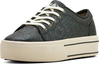 Ariat Womens Skylar Trainer Shoes in Black Floral Emboss, B Medium Width, Size 8.5, by Ariat