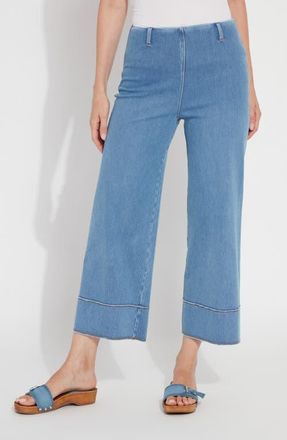 Lyss&eacute; Margo High Waist Crop Jeans in Bleached Blue at Nordstrom, Size X-Small