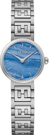 Fendi Forever Fendi Diamond Bracelet Watch, 19mm in Silver/Blue Chalcedony at Nordstrom Rack