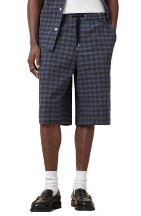 AllSaints Cooper Crepe Drawstring Shorts in Amalfi Blue at Nordstrom, Size Xx-Large